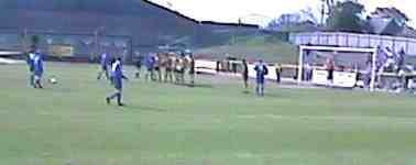 [Stevie sets up a free kick]