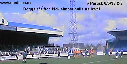 [Deggsie's free kick almost levels it]