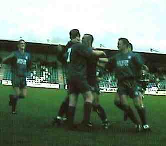 [Harvey celebrates his goal]