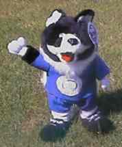 [Dougie the Doonhamer mascot]